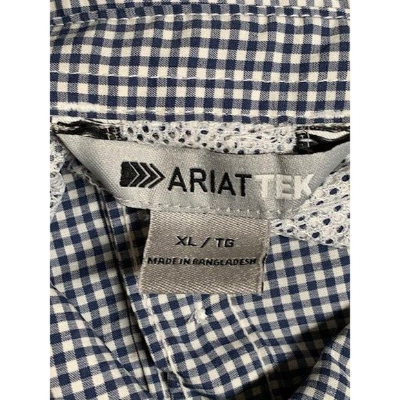 Ariat Tek Shirt Mens size XL Button Up LONG Sleeve Vented Fishing US Equestrian - Picture 3 of 9